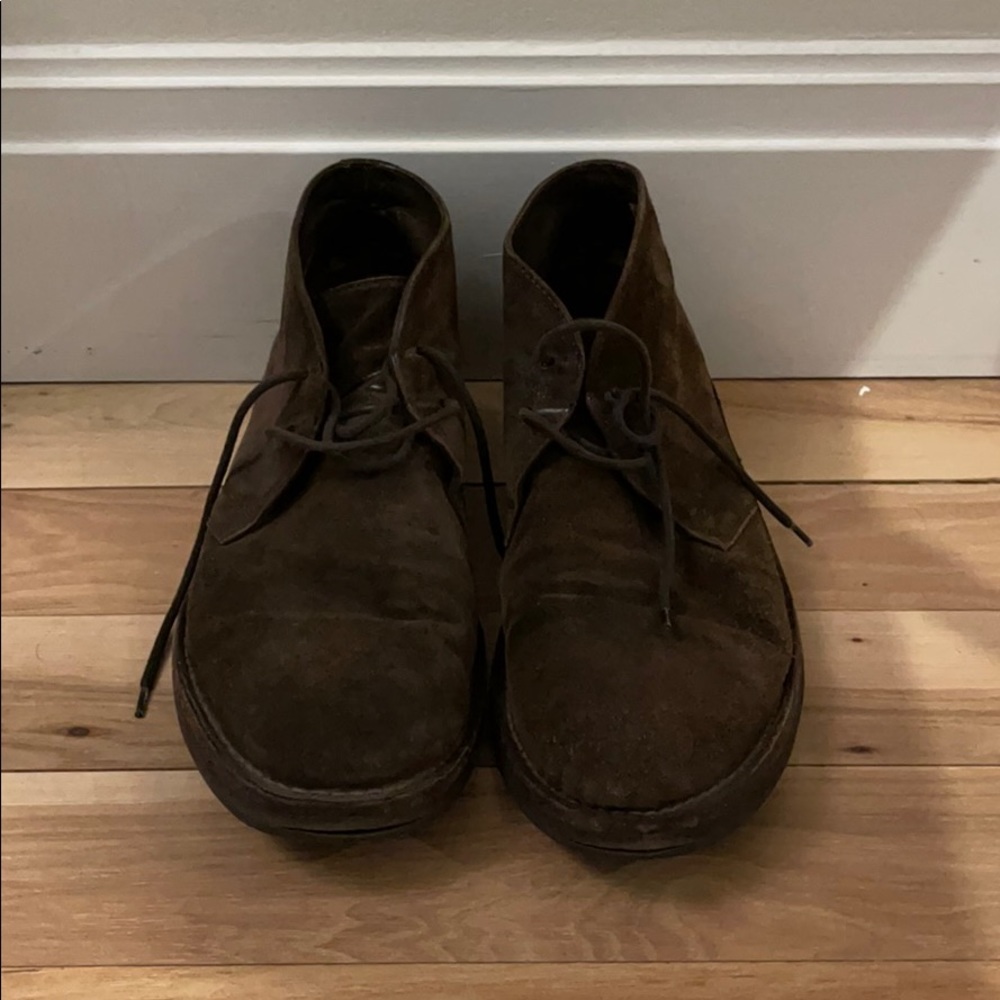 Ferragamo brown suede boots